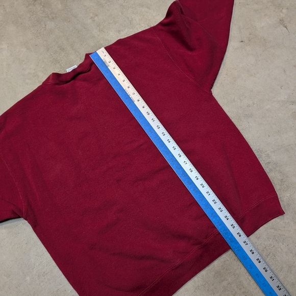 VTG 90s Nike Sweatshirt Crew Neck Mens L USA Made Center Swoosh Red - Picture 7 of 7